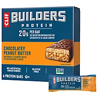 clif builders chocolatey peanut butter 20g protein bars 6 count